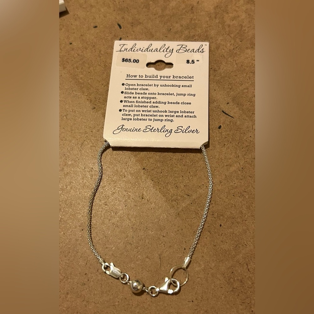 8.5”Individuality Beads Sterling Silver Bracelet